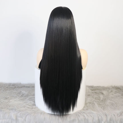 Long Straight Wigs Lace Front Wigs Wig Black Synthetic Wig Wigs for Women Hair Headband Wig