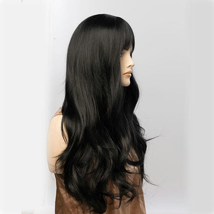 Charming Women's Long Curly Full Hair Wig Long Wavy Wigs for Women Wigs with Bangs