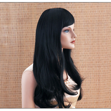 Charming Wig Long Wigs for Women Bangs Parting Natural Heat Resistant Synthetic Wigs for Women