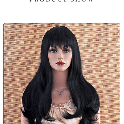 Charming Wig Long Wigs for Women Bangs Parting Natural Heat Resistant Synthetic Wigs for Women