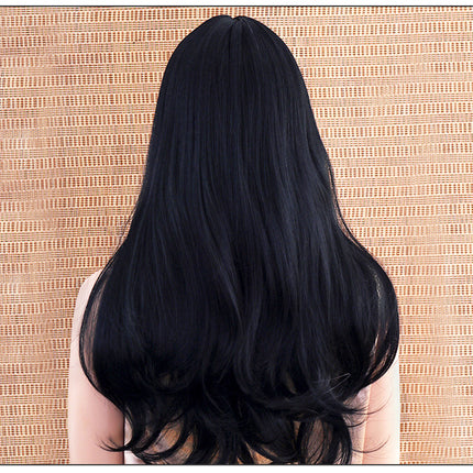 Charming Wig Long Wigs for Women Bangs Parting Natural Heat Resistant Synthetic Wigs for Women