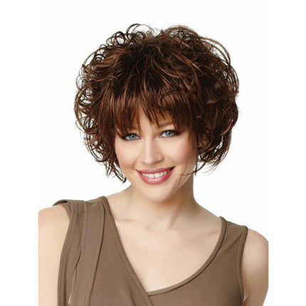 Lace Front Short Curly Short Curly Hair Wig Women Natural Fluffy Cosplay Daily Party Costume Wigs