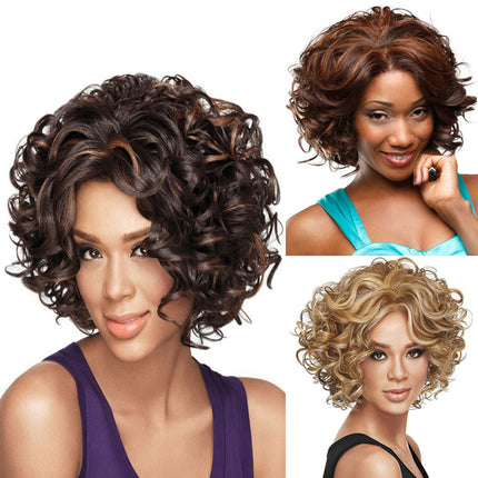 Short Curly Bob Hair Wigs for Women's Short Hair Lace Front Wigs, Wigs with Synthetic Wigs for Women