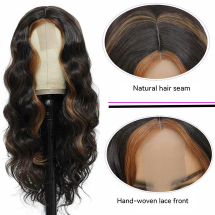 Wavy Long Curly Wigs for Women's Long Hair Lace Front Wigs, Wigs with Synthetic Wigs for Women