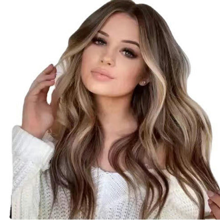 Long Wavy Wig for Women Curly Wavy Wig Natural Looking Synthetic Wig for Daily Party Use