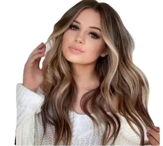 Long Wavy Wig for Women Curly Wavy Wig Natural Looking Synthetic Wig for Daily Party Use