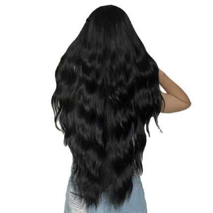 Long Black Wavy Wig for Women Long Hair Lace Front Wigs, Wigs with Synthetic for Daily Party