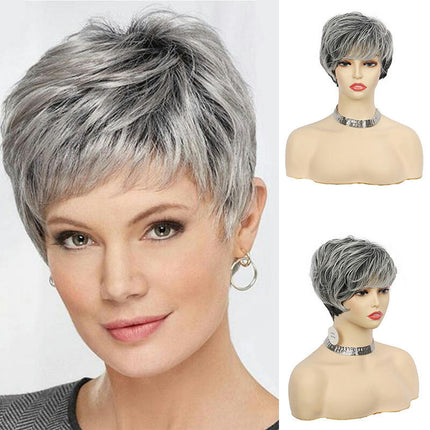 Synthetic Short Curly Hair Wig Womens Short Wigs Pixie Wig for Women Fluffy Layered Synthetic Hair Wig