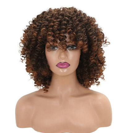 Short Kinky Curly Wig Synthetic Afro Curly Hair Wigs for Black Woman Wig for Daily Natural Wigs