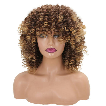 Short Kinky Curly Wig Synthetic Afro Curly Hair Wigs for Black Woman Wig for Daily Natural Wigs