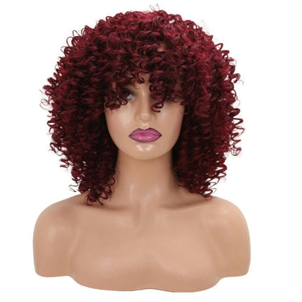 Short Kinky Curly Wig Synthetic Afro Curly Hair Wigs for Black Woman Wig for Daily Natural Wigs