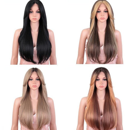 Lace Wigs Long Wig Long Wavy Straight Hair Wig Synthetic Wigs for Women for daily use