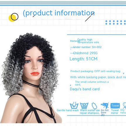 Wigs for Women Short Afro Curly Wigs for Black Women, Fluffy Wavy Synthetic Wig Natural with Wig