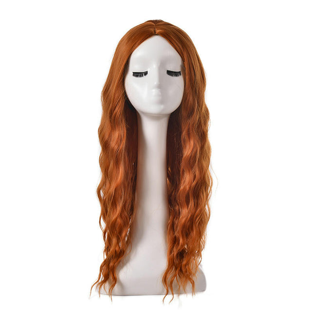 Wavy Wig Long Curly Synthetic Hair Wigs for Women Middle Parting Wigs for Daily Party Cosplay