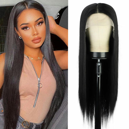 Lace Front Wig for Women Long Straight Hair Wigs Natural Straight Black Lace Wigs with Pre