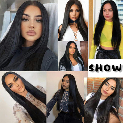 Lace Front Wig for Women Long Straight Hair Wigs Natural Straight Black Lace Wigs with Pre