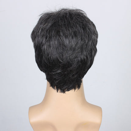 Men's Wigs for Fluffy Short Hair Short Straight Short Curly Hair Synthetic Wigs with Bangs for Men