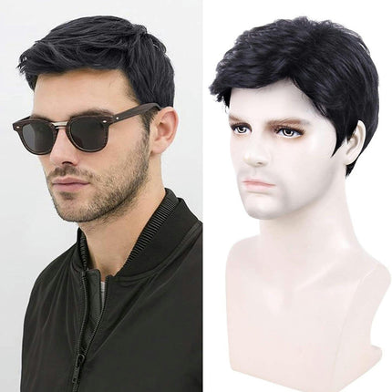 Wig For Mens Straight Mens Wigs Short Hair Adjustable Mens Wigs Realistic Natural Short Hair Wig