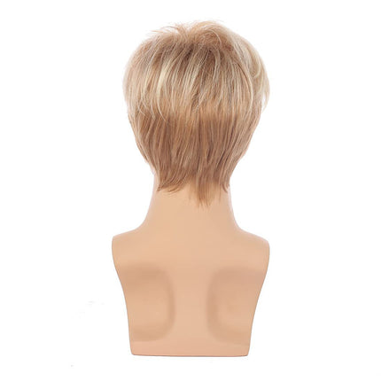 Blonde Wig for Men, Natural Fluffy Realistic Wig for Men with Bangs Wig for Daily Party Use