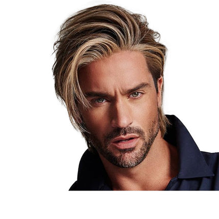 Synthetic Wigs Wigs For Mens , Mens Brown Wig, Natural Daily Use Hair Suitable for Cosplay Wig