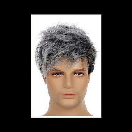 Short Wig Curly Mens Wigs with Bangs Synthetic Hair Natural Wigs for Men Daily Hair Wig