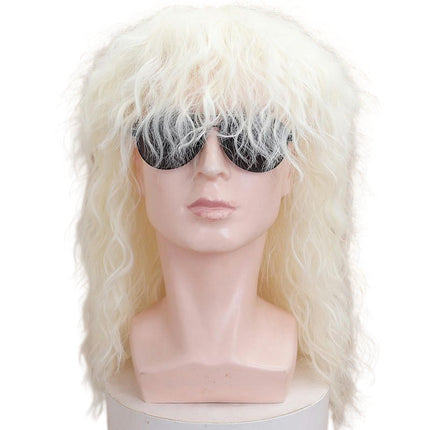 Synthetic Hair Wigs Wigs with Bangs for Men 70s 80s Costumes Rocking Wig Punk Wig Curly Wig