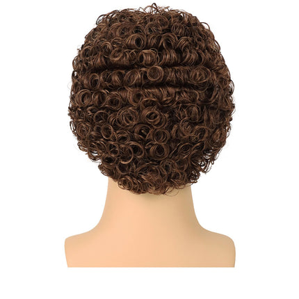 Afro Wig for Men, Curly Hair Wigs with Bangs,Short Curly Wig For Wig Perfect for Men's