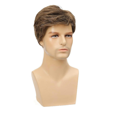 Synthetic Wigs with Bangs for Men fluffy short curly wig Natural Short Bob Curly Men Fluffy Party