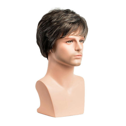 Synthetic Wigs with Bangs for Men fluffy short curly wig Natural Short Bob Curly Men Fluffy Party