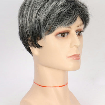 Synthetic Wigs with Bangs for Men fluffy short curly wig Natural Short Bob Curly Men Fluffy Party