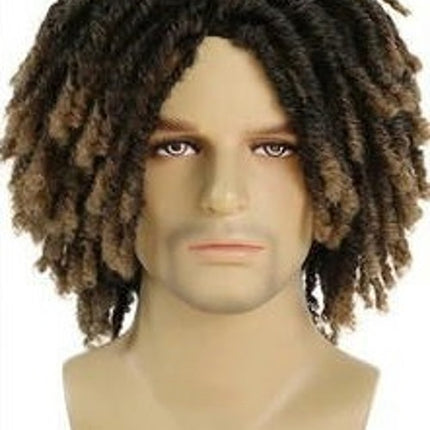 Short Dreadlock Wig for Men Synthetic Curly Full Wig for daily,Men's Wigs Natural Synthetic Hair