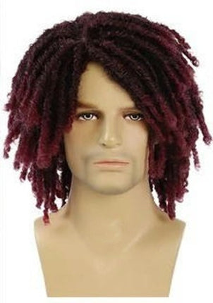 Short Dreadlock Wig for Men Synthetic Curly Full Wig for daily,Men's Wigs Natural Synthetic Hair