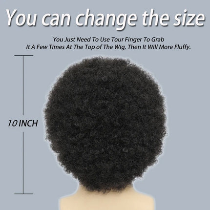 Afro Wigs For Black Men Short Afro Curly Wigs Men African Wig Synthetic Wig Fluffy Wig