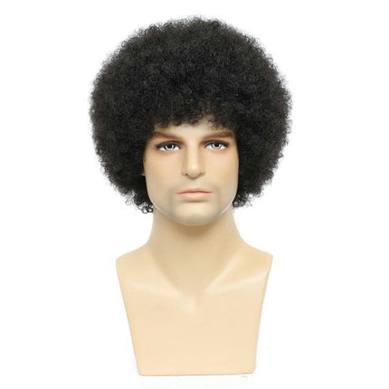 Afro Wigs For Black Men Short Afro Curly Wigs Men African Wig Synthetic Wig Fluffy Wig