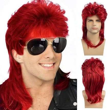 Curly Hair Wig Men's Fluffy Short Hair Wig Synthetic Hair Wigs for Men 80s Party Cosplay Wig punk