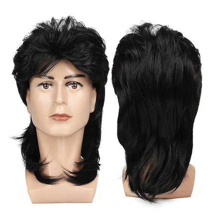 Curly Hair Wig Men's Fluffy Short Hair Wig Synthetic Hair Wigs for Men 80s Party Cosplay Wig punk