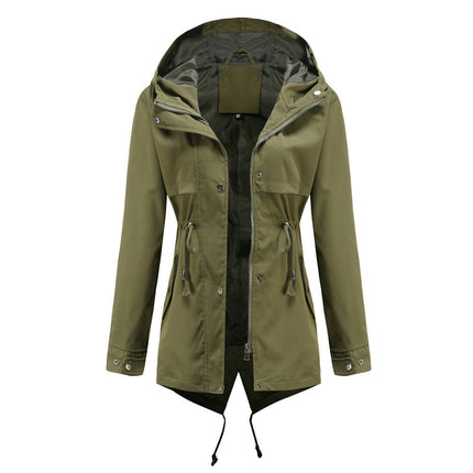 Women's Lightweight Hooded Waterproof Active Outdoor Rain Jacket Model A