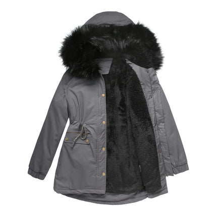 Women's Winter Coat Warm Fleece Lined Thicken Parka Jacket with Hood