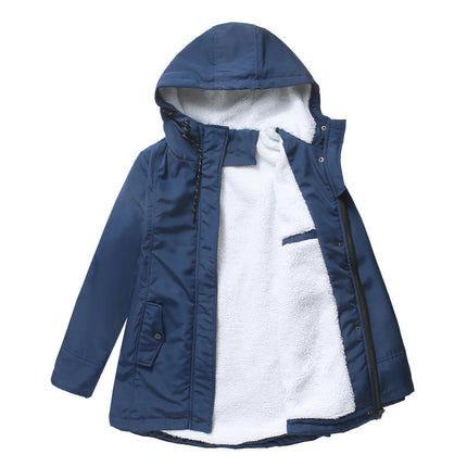 Women's Winter Warm Coats Fleece Lined Parka Jacket Hooded Parka Coat with Pockets