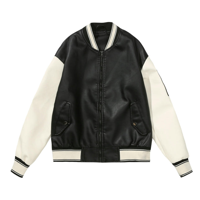 Women's Baseball Bomber Jacket Vintage Sweatshirt Casual Coats Jacket