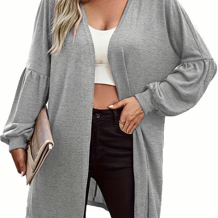 Women's Casual Lightweight Lantern Long Sleeve Cardigan Coat