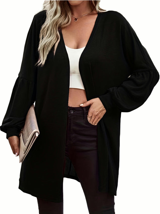 Women's Casual Lightweight Lantern Long Sleeve Cardigan Coat