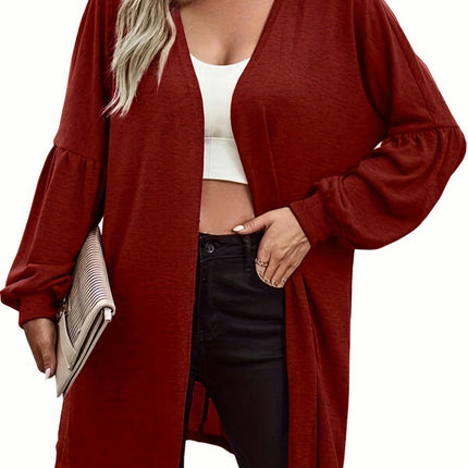 Women's Casual Lightweight Lantern Long Sleeve Cardigan Coat