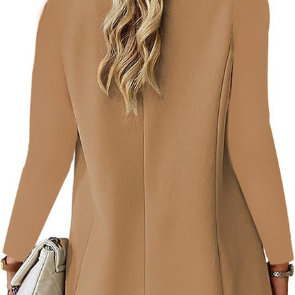 Women's Casual Long Sleeve Blazers Solid Color Blazer Work Office Open Front Blazer Jacket