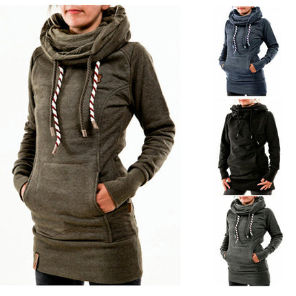 Women's Casual Fleece Hoodie Coat Sweatshirts Pullover with Pocket