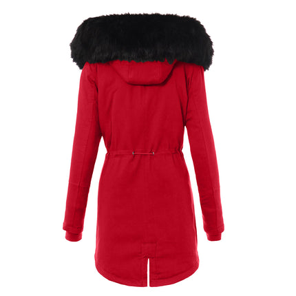 Women's Winter Coats Parka Jacket Hooded Winter Warm Parka Coat with Pockets