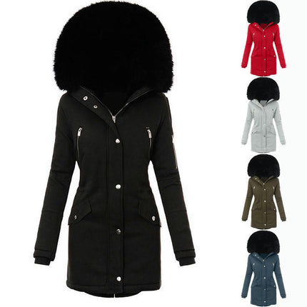 Women's Winter Coats Parka Jacket Hooded Winter Warm Parka Coat with Pockets