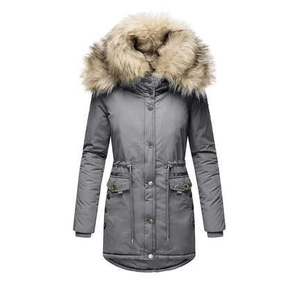 Women's Winter Coat Faux Fur Hooded Parka Jacket Warm Coats