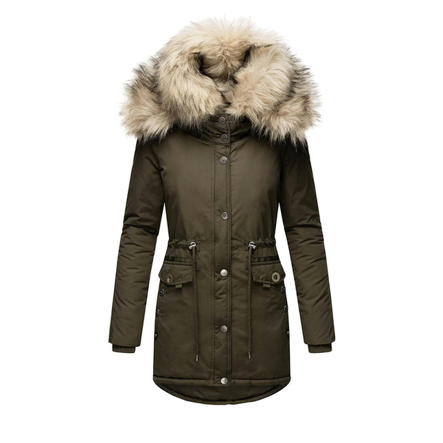 Women's Winter Coat Faux Fur Hooded Parka Jacket Warm Coats