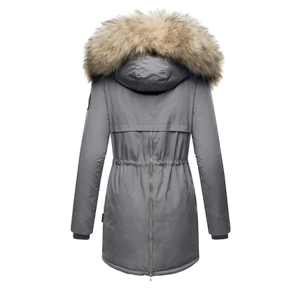 Women's Winter Coat Faux Fur Hooded Parka Jacket Warm Coats